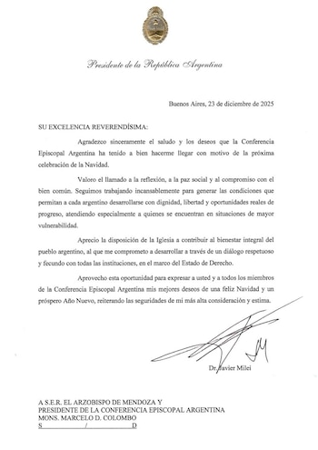 La carta de respuesta y