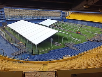 Así está la Bombonera a