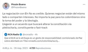 En su cuenta de Twitter,