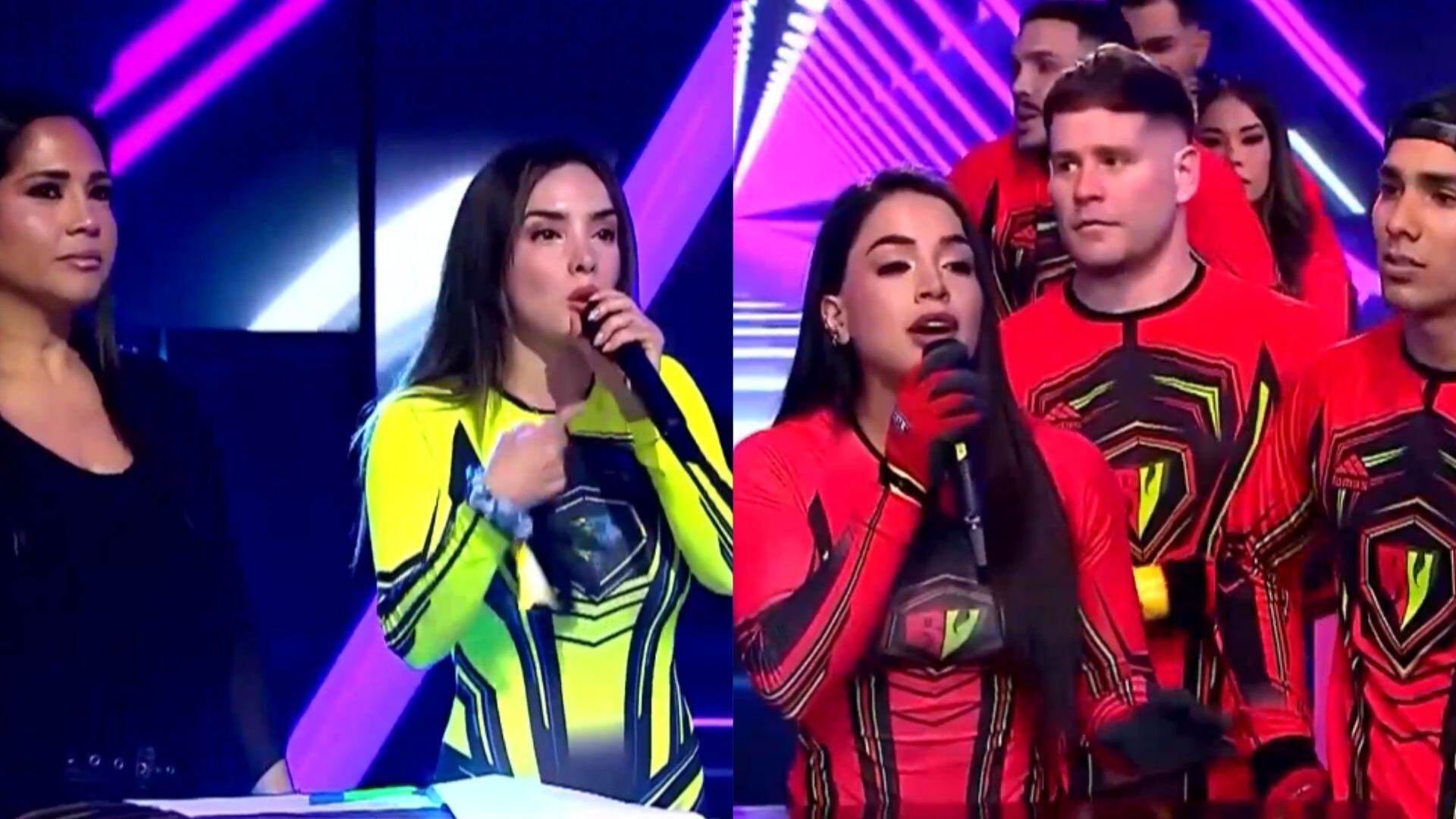 Rosángela Espinoza y Onelia Molina tiene altercado en Estos es guerra. Captura de TV - América TV