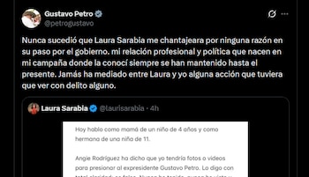 Gustavo Petro negó que Laura Sarabia lo hubiera chantajeado durante su paso por el Gobierno nacional - crédito X