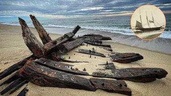 Posibles restos de un naufragio de 1884 aparecieron en la costa de Massachusetts luego de las tormentas del noreste