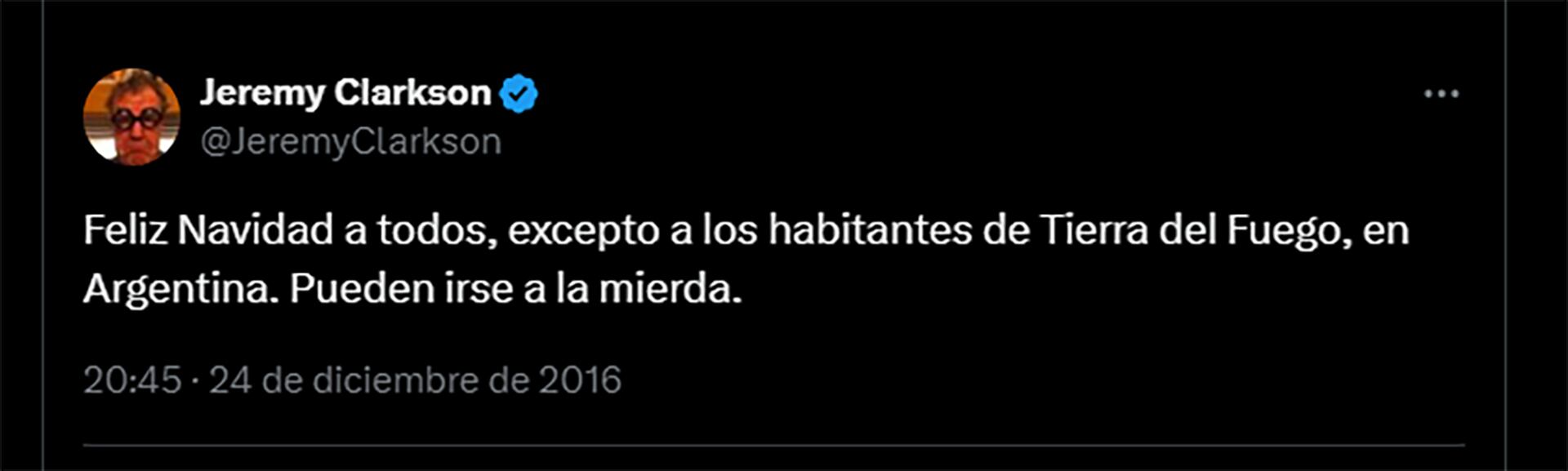 Jeremy Clarkson Tierra del Fuego