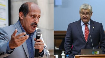 Los congresistas Héctor Valer y