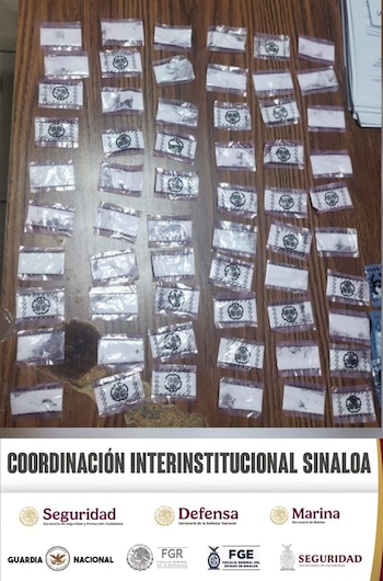 Presuntas dosis de cocaína aseguradas