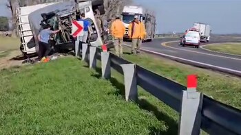 El camión que chocó en