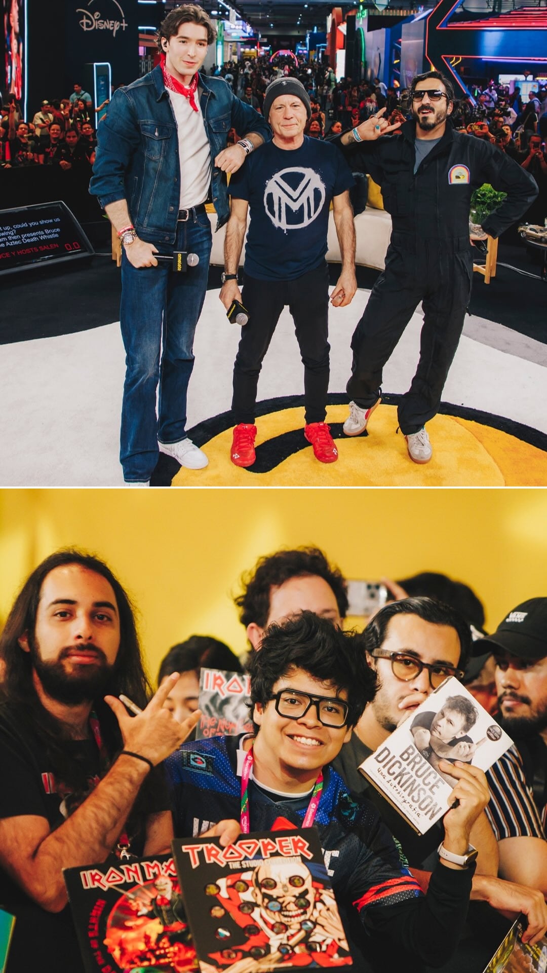 Bruce Dickinson, junto a sus colaboradores y rodeado de fans entusiastas, compartió sus perspectivas sobre cómo el público consume música en directo hoy y presentó The Mandrake Project. (CCXP MX: Instagram)