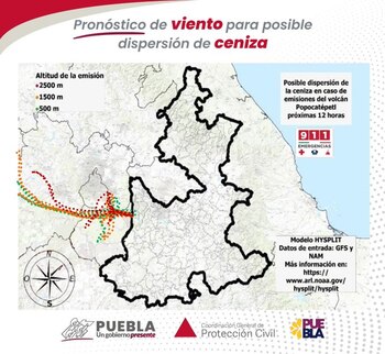 Este mapa muestra hacia dónde