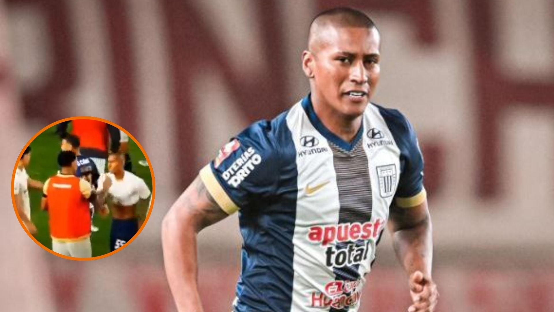 ¿Pecó de inocente? Pedro Aquino se colocó la camiseta de Universitario de Deportes tras el final del clásico. Crédito: ESPN