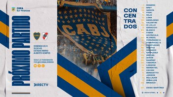 Los convocados de Boca Juniors