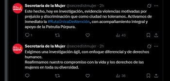 La denuncia obligó a las autoridades a repensar la respuesta ante ataques motivados por discriminación hacia personas trans - crédito X
