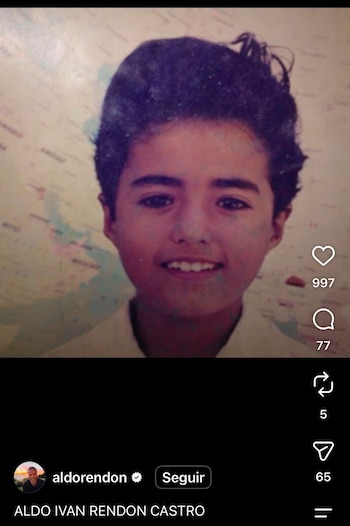 Aldo Rendón cuando era un niño (ig/aldorendon)