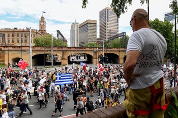La policía australiana detectó agitadores