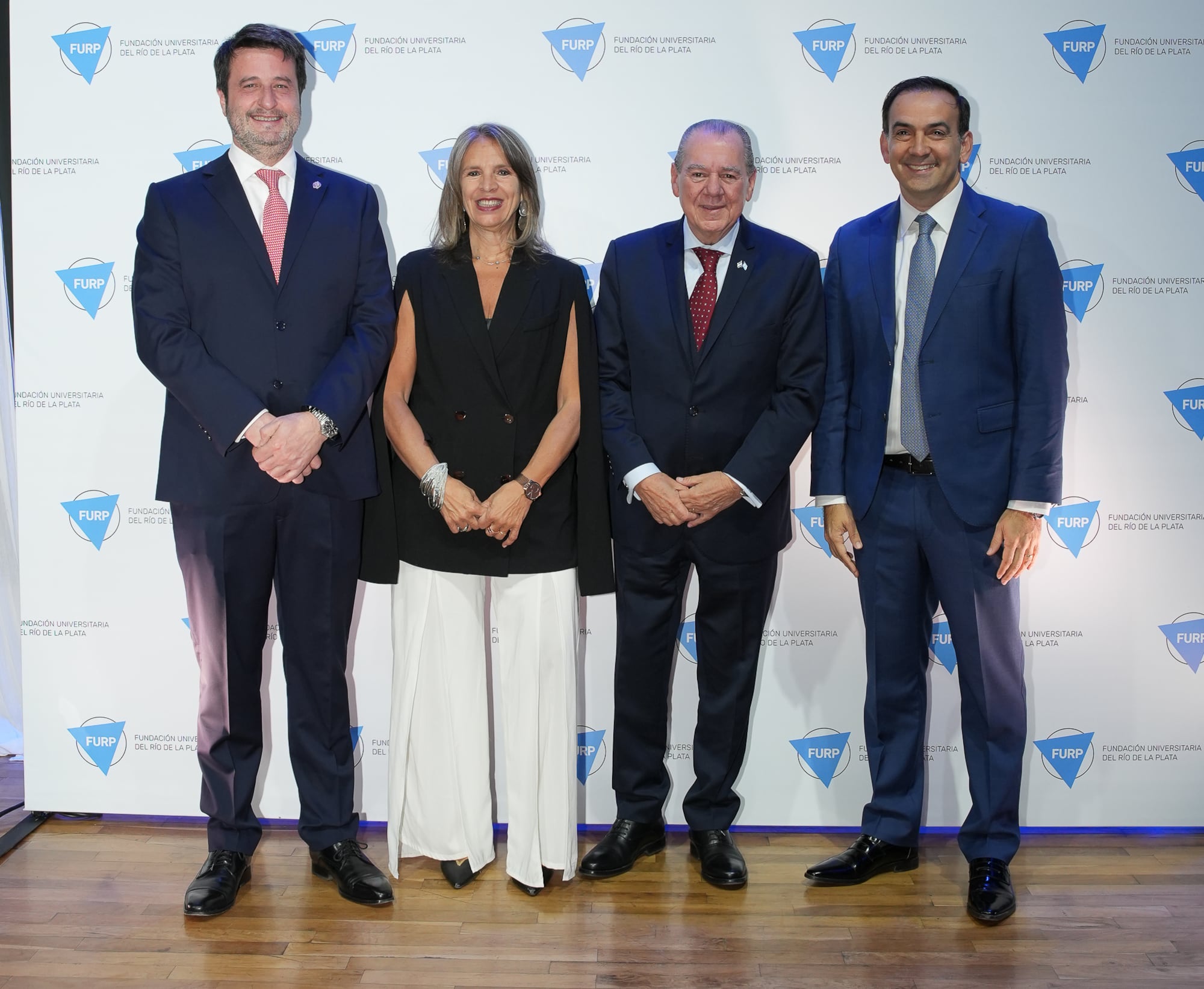 José María Videla Saénz, Lourdes Puentes y Francisco Quintana junto a Mario Montoto, presidente de la Cámara de Comercio Argentino Israelí