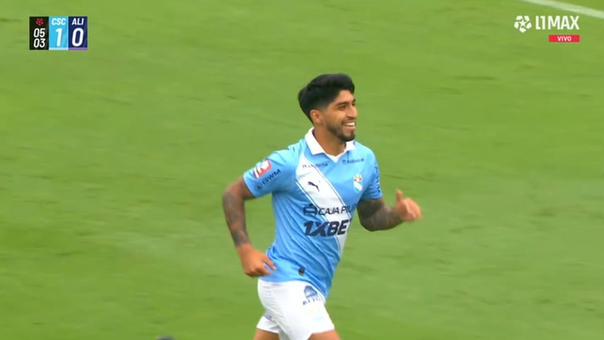Gol de Luis Iberico tras pivoteo de Rafael Lutiger para poner el 1-0 en Sporting Cristal vs Alianza Lima por Torneo Clausura 2026