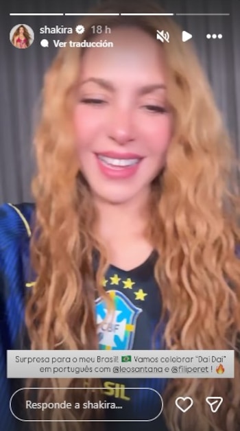 La colombiana anticipó una sorpresa relacionada con "Dai Dai" a su fanaticada en Brasil - crédito @shakira/Instagram