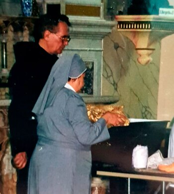 Los restos mortales de santa