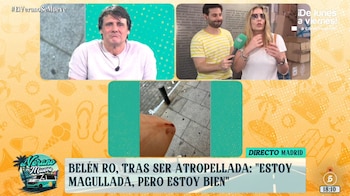 Belén Rodríguez tras su atropello (Mediaset España)