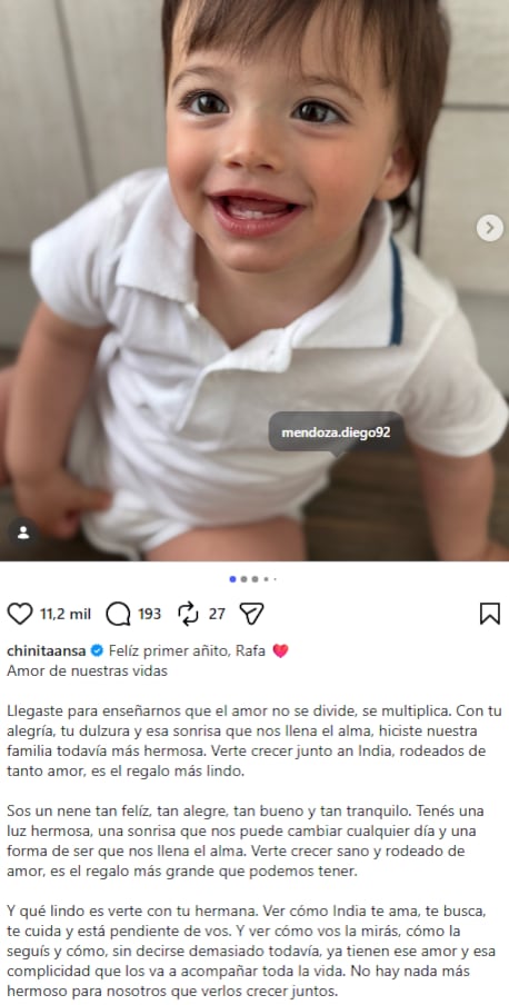 El homenaje recopiló momentos de la vida cotidiana del niño e incluyó registros de sus primeros pasos