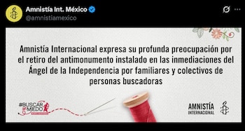 La remoción nocturna de la pieza colocada por familias buscadoras abrió cuestionamientos sobre quién tomó la decisión y con qué criterios, mientras Amnistía Internacional reclama una indagatoria pública y un diálogo respetuoso con los colectivos
