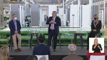 Alberto Fernández encabezó el anuncio