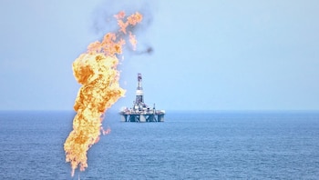 plataforma marina - petróleo - gas