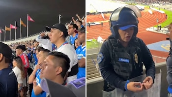 Aficionados de Cruz Azul piden premio para policía de la CDMX que cantó en el partido ante Pumas: “Invítenla al Estadio”