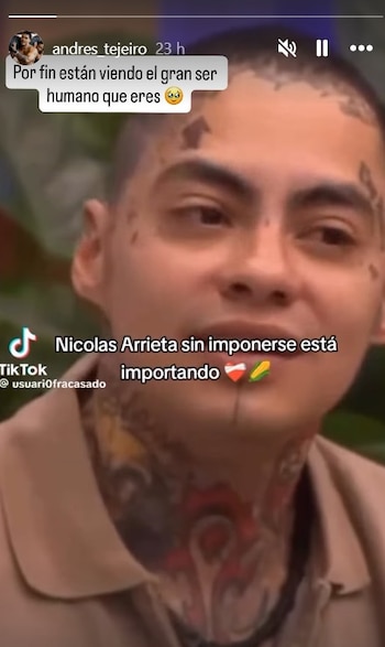 La reacción de Andrés Tejeiro