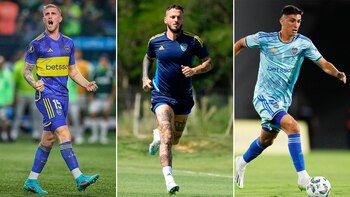 Nicolás Valentini, Darío Benedetto y Ezequiel Bullaude
