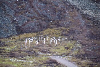 Cementerio de Longbyearbyen (islas Svalbard,