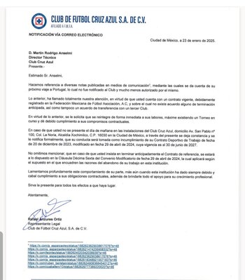 La carta que le hizo
