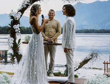 Sasha Meneghel se casó en