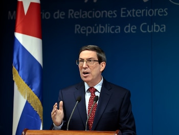 El canciller cubano, Bruno Rodríguez.