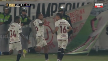Gol de Alex Valera para remontada 2-1 en Universitario vs Nacional por Copa Libertadores 2026