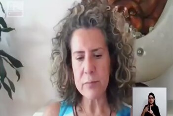 La magistrada Gabriela Villafuerte durante