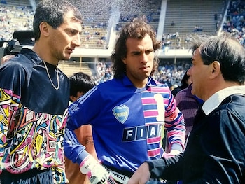 Catalano junto al Mono Navarro