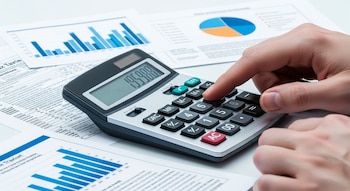 Una persona realiza cálculos gestión