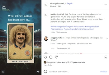 Al simular a Cantona, la