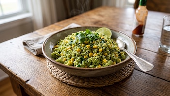Receta de arroz verde con elotes en lata: fácil y rápido para acompañar tus guisados
