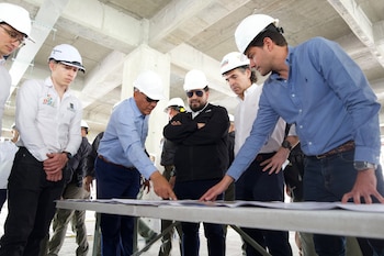 La construcción del C5i registra un avance del 44% y tiene prevista su finalización para mayo de 2027 - crédito @FicoGutierrez/X