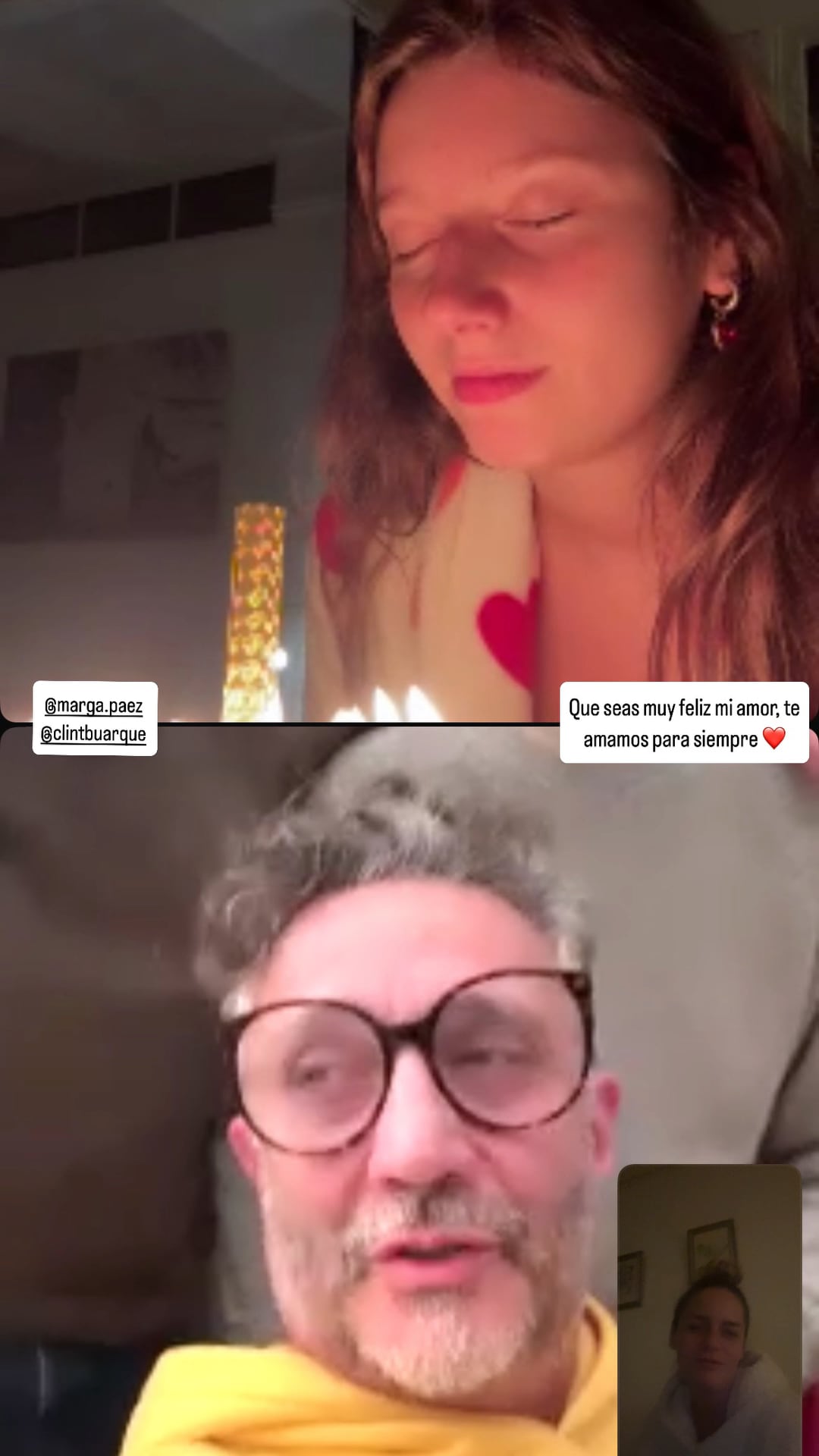 La manera en la que celebraron el año pasado el cumpleaños de Margarita (Instagram)