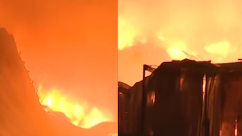 Los bomberos priorizaron evitar que las llamas alcanzaran los predios colindantes - Créditos: Captura de pantalla de Latina.