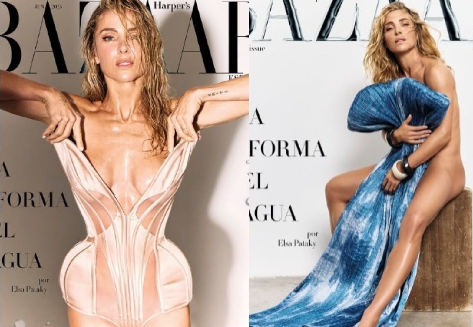 Elsa Pataky realizó posó para Harper’s Bazaar con atuendos sensuales. (Instagram/Harper’s Bazaar)