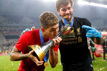 Los brasileños del Liverpool Firmino