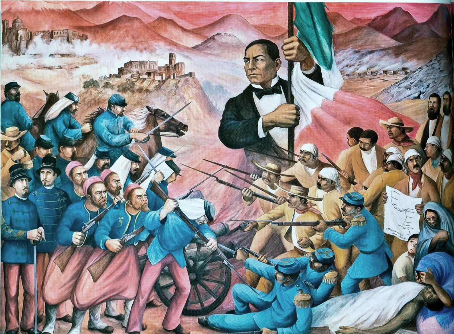Tras la Guerra de Reforma, México enfrenta la intervención extranjera por la suspensión del pago de la deuda durante el gobierno de Benito Juárez. (Foto SEP)
