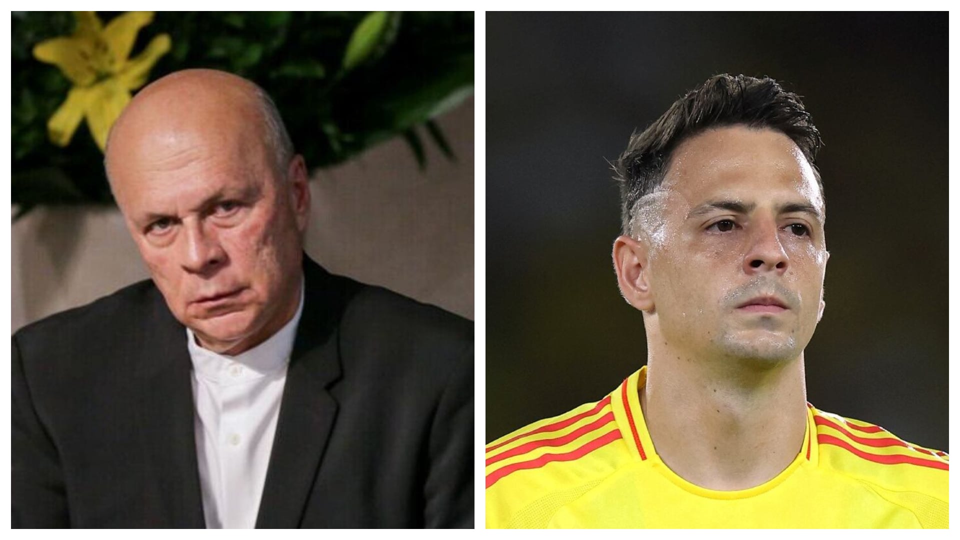 El periodista Carlos Antonio Vélez y el lateral derecho de la selección Colombia, Santiago Arias - crédito Colprensa/Reuters