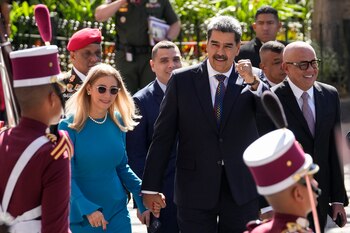 Nicolás Maduro y su esposa