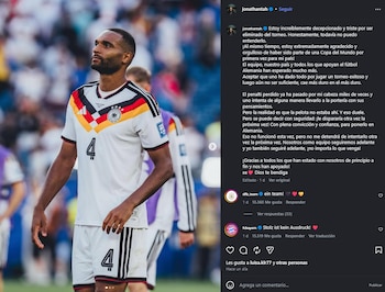 Dennis Schröder, Granit Xhaka y Cacau le dejaron mensajes de apoyo a Tah tras su publicación en Instagram
