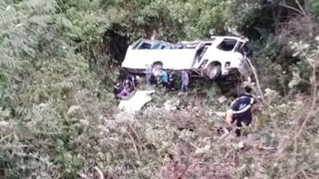 Bus que movilizaba mineros en