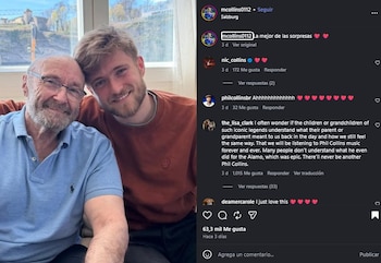 Mathew Collins compartió una foto junto a su padre en su residencia en Austria. (Instagram)